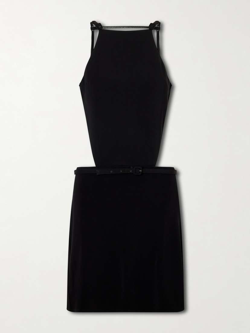 Courreges Open Back Jersey Mini Dress