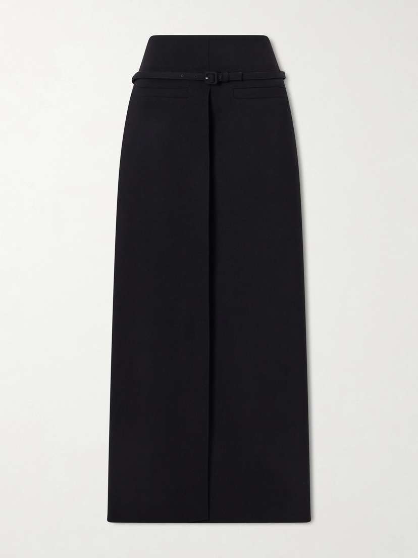 Courreges Belted Wool-blend Maxi Skirt
