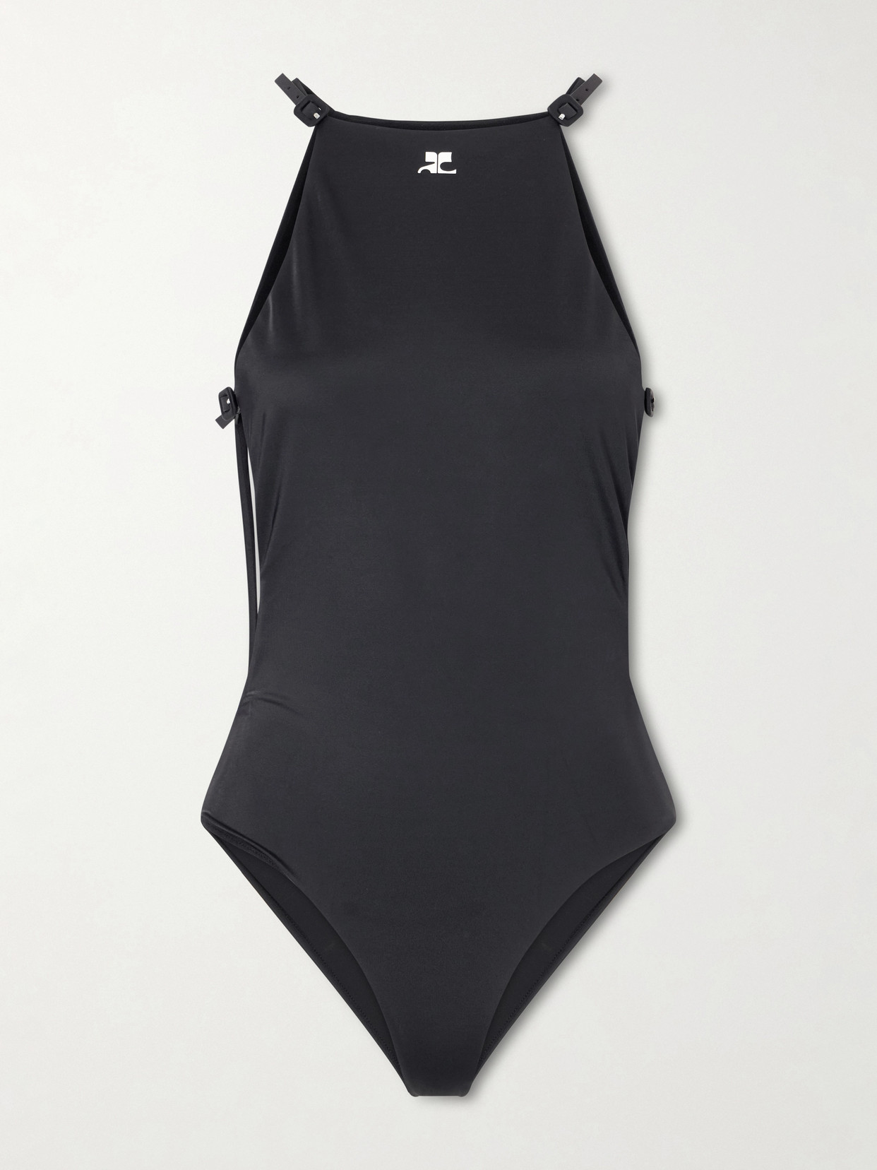 Courrèges Cut-out Swimsuit In Black