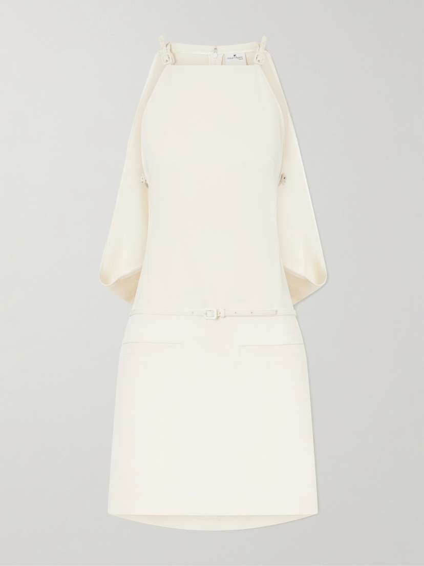 Courreges Cut-out Belted Jersey Dress