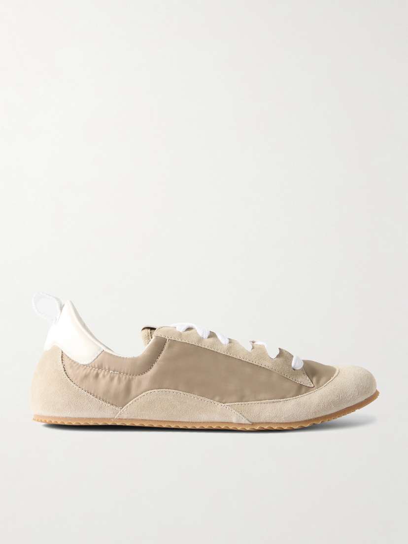 Jamie Haller Sacchetto Leather And Suede-trimmed Shell Sneakers