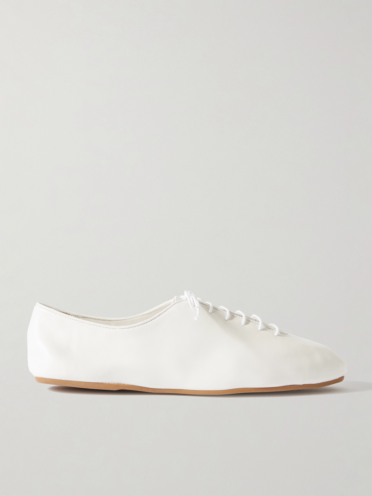 Jamie Haller The Jazz Slipper Leather Brogues In White