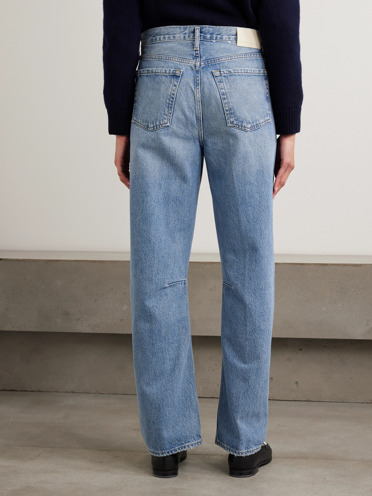 Citizen Of Humanity Miro Long Mid-rise Barrel-leg Jeans In Blue