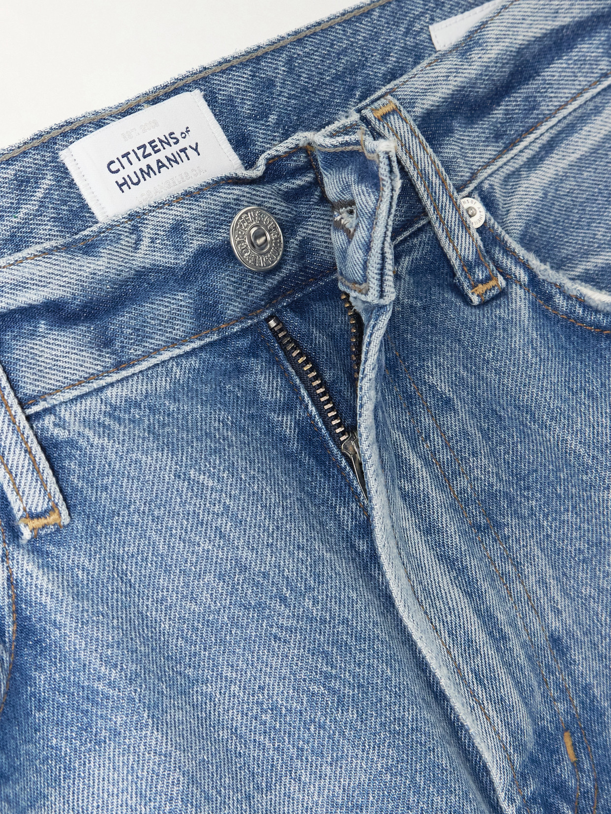 Citizen Of Humanity Miro Long Mid-rise Barrel-leg Jeans In Blue