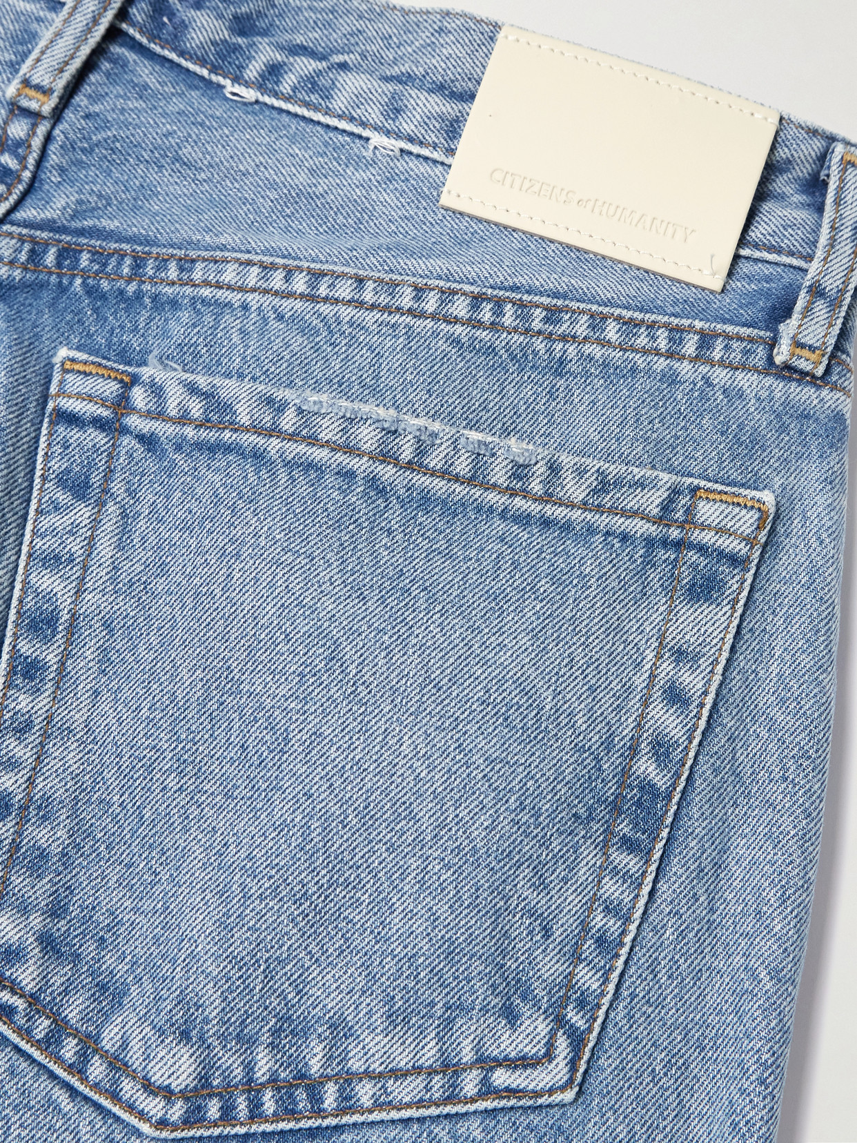 Citizen Of Humanity Miro Long Mid-rise Barrel-leg Jeans In Blue