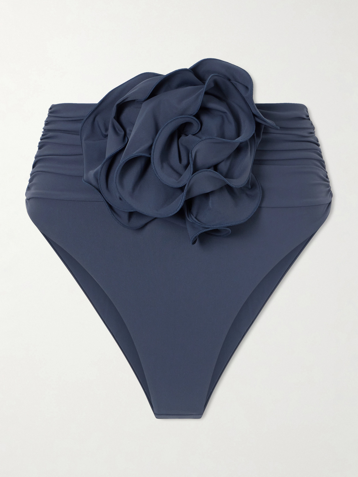 Magda Butrym Appliquéd Ruched Bikini Briefs In Gray