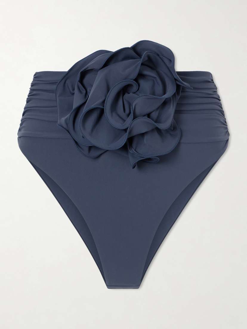Magda Butrym Appliquéd Ruched Bikini Briefs