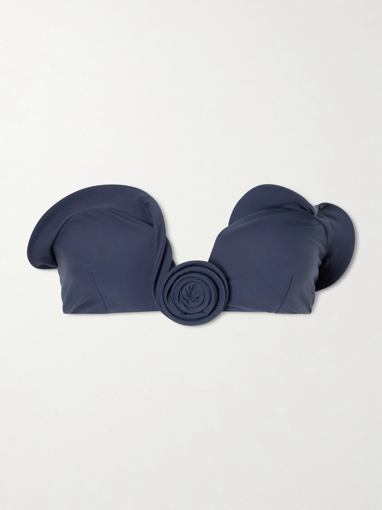 Magda Butrym Floral-appliquéd Bikini Top In Blue