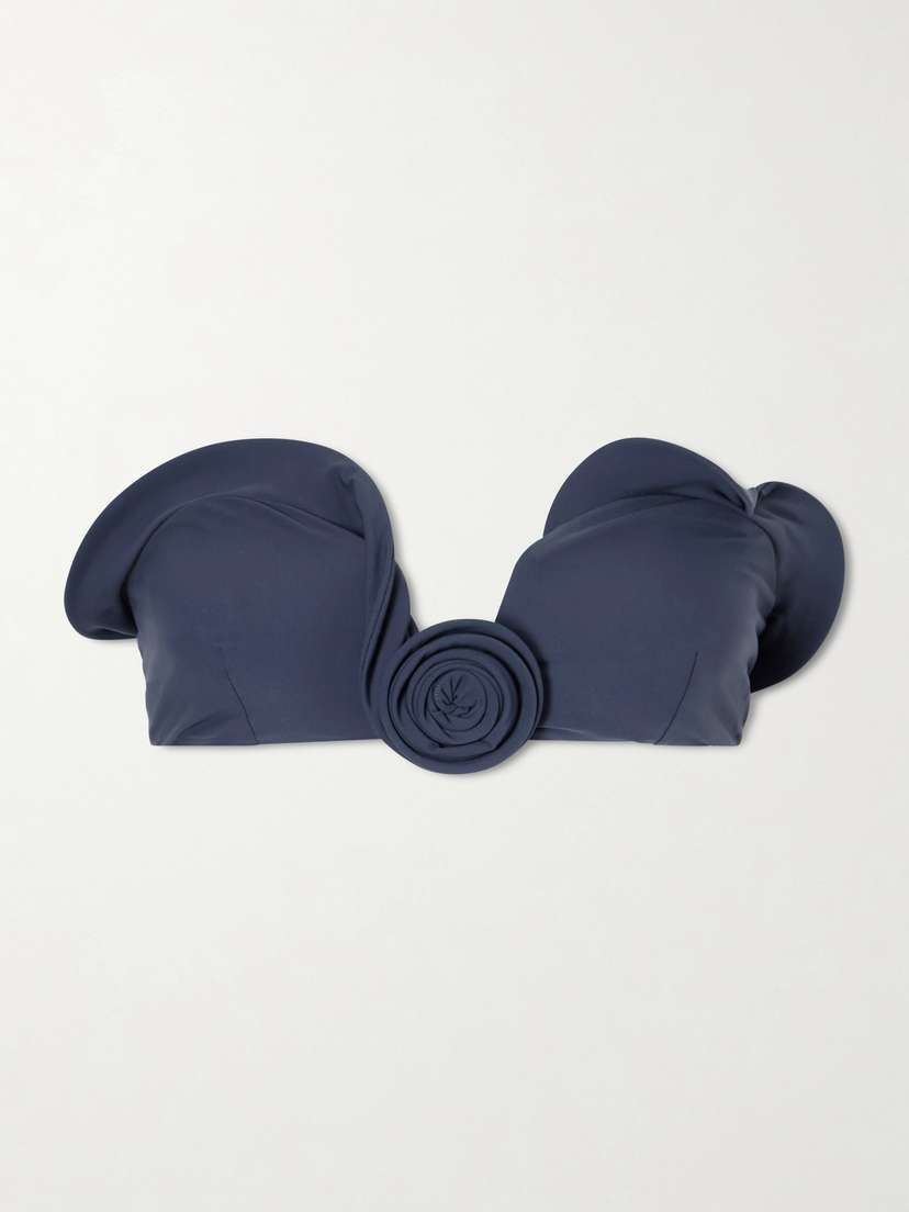 Magda Butrym Floral-appliquéd Bikini Top