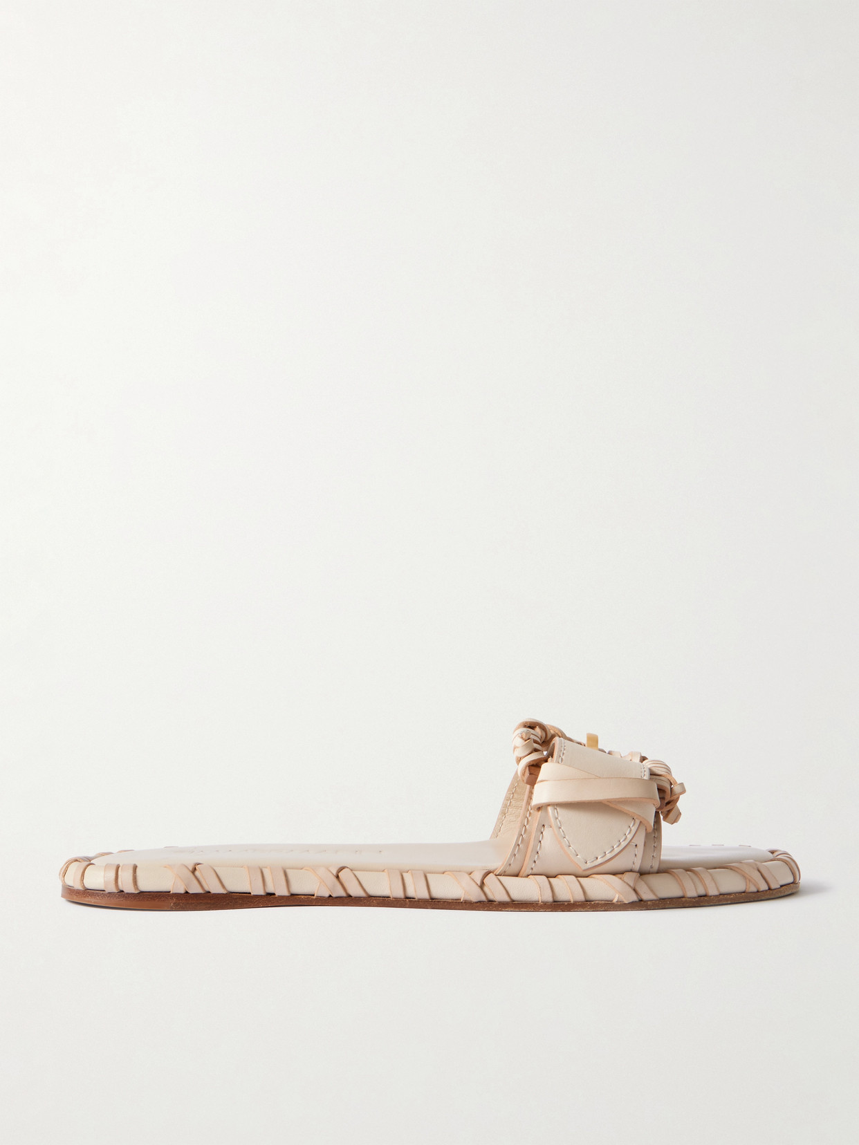 Zimmermann Alchemy Buckled Leather Slides In Neutral