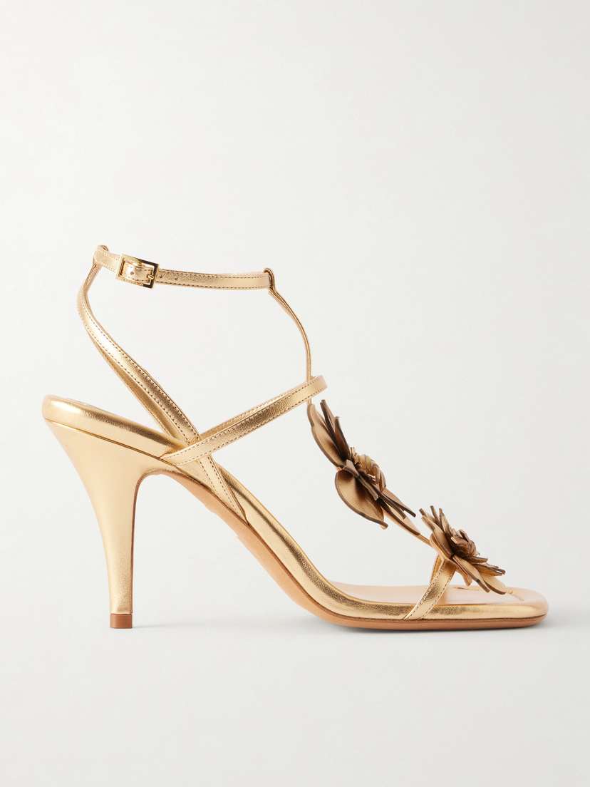 Zimmermann Belara Metallic-leather Sandals
