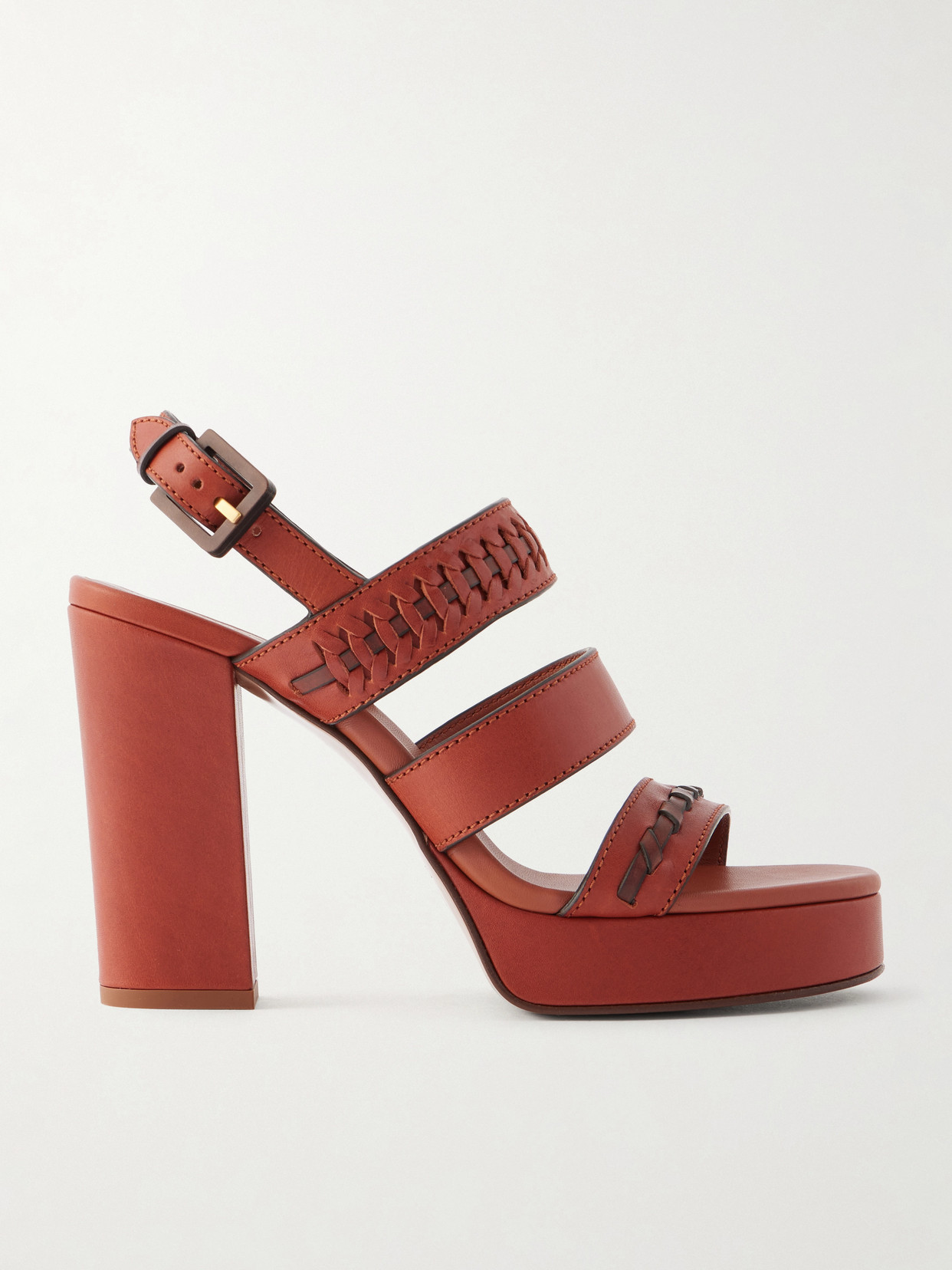 Zimmermann Alchemy Leather Platform Sandals In Brown