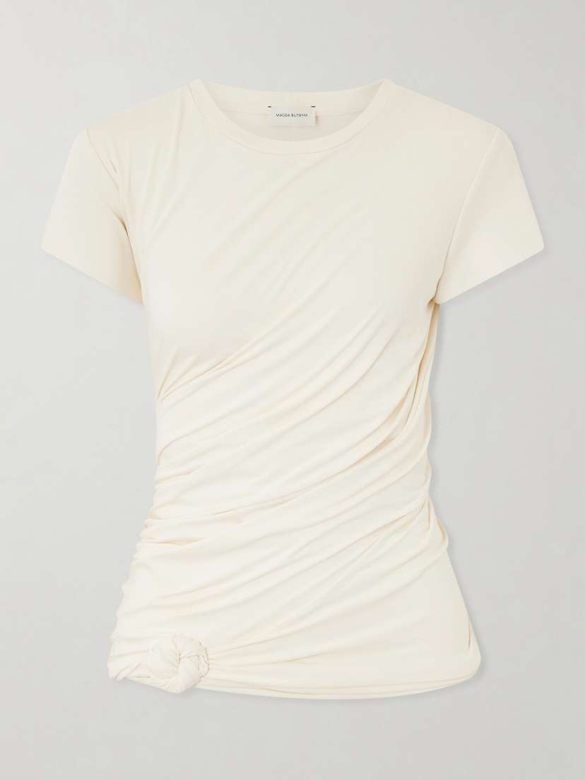 Magda Butrym Gathered Jersey T-shirt