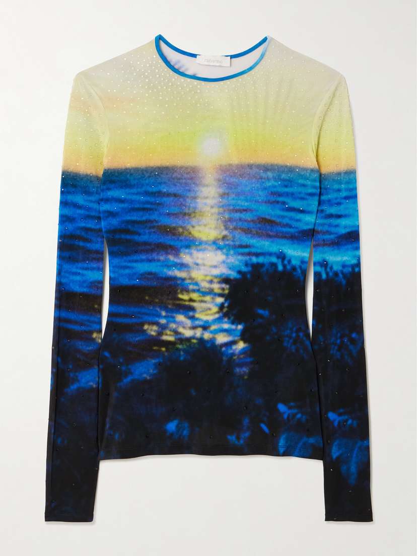 Rabanne Crystal-embellished Printed Jersey T-shirt | Thumbnail 6