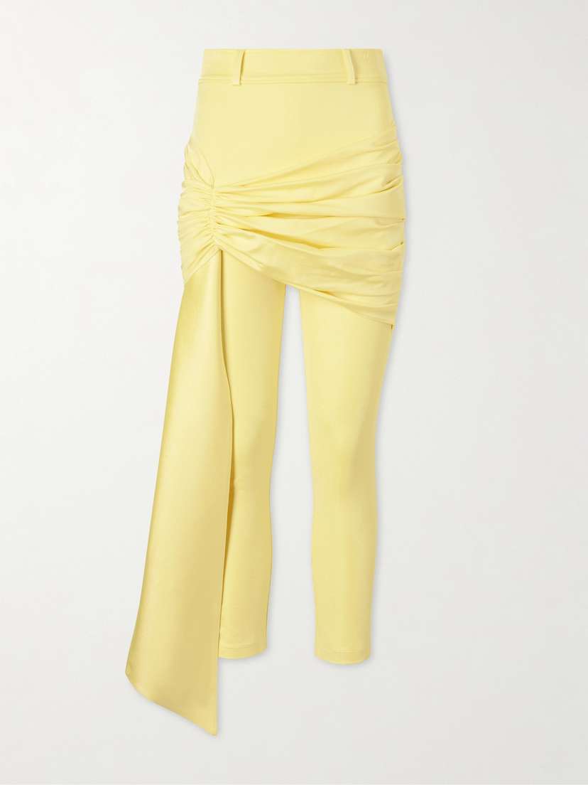 Rabanne Cropped Tie-detailed Stretch-jersey Pants
