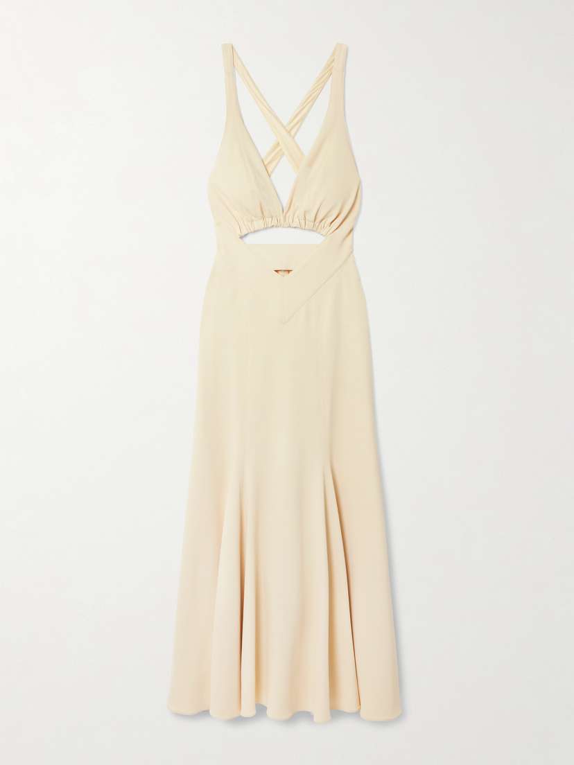 Rabanne Cutout Crepe Midi Dress