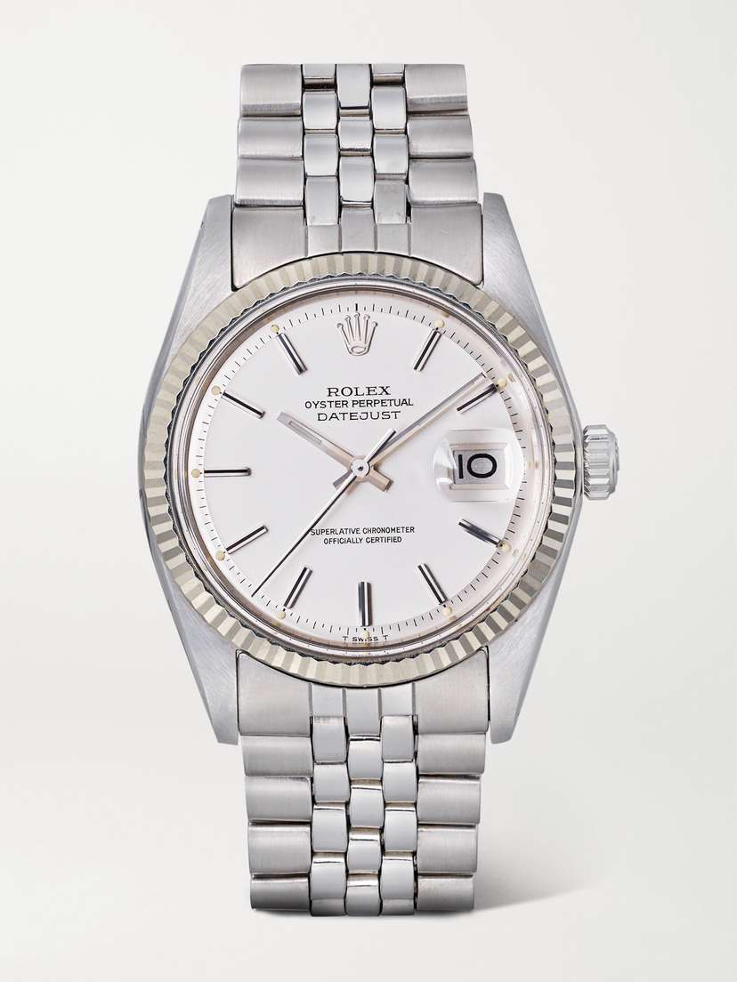 Wind Vintage Pre-owned 1975 Rolex Datejust Automatic 36mm Stainless Steel Watch