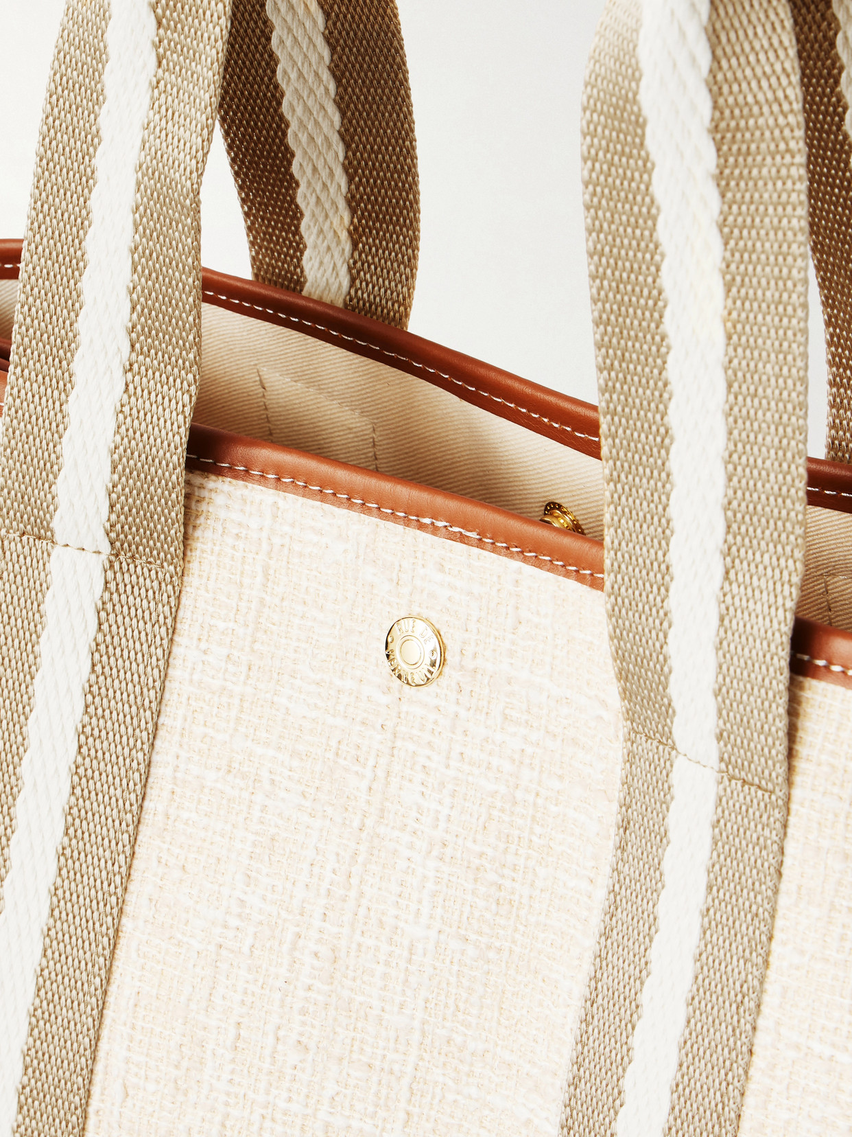 Traversée Medium Leather-Trimmed Tweed Tote