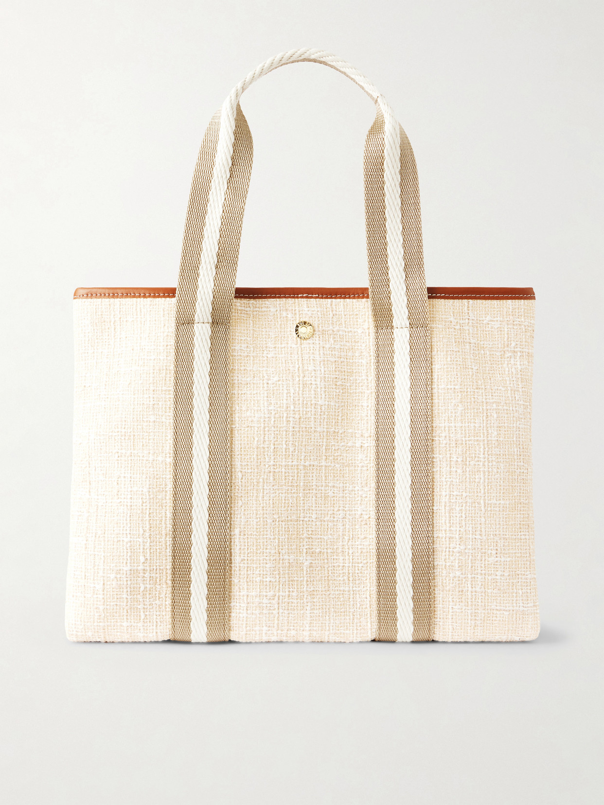 Traversée Medium Leather-Trimmed Tweed Tote