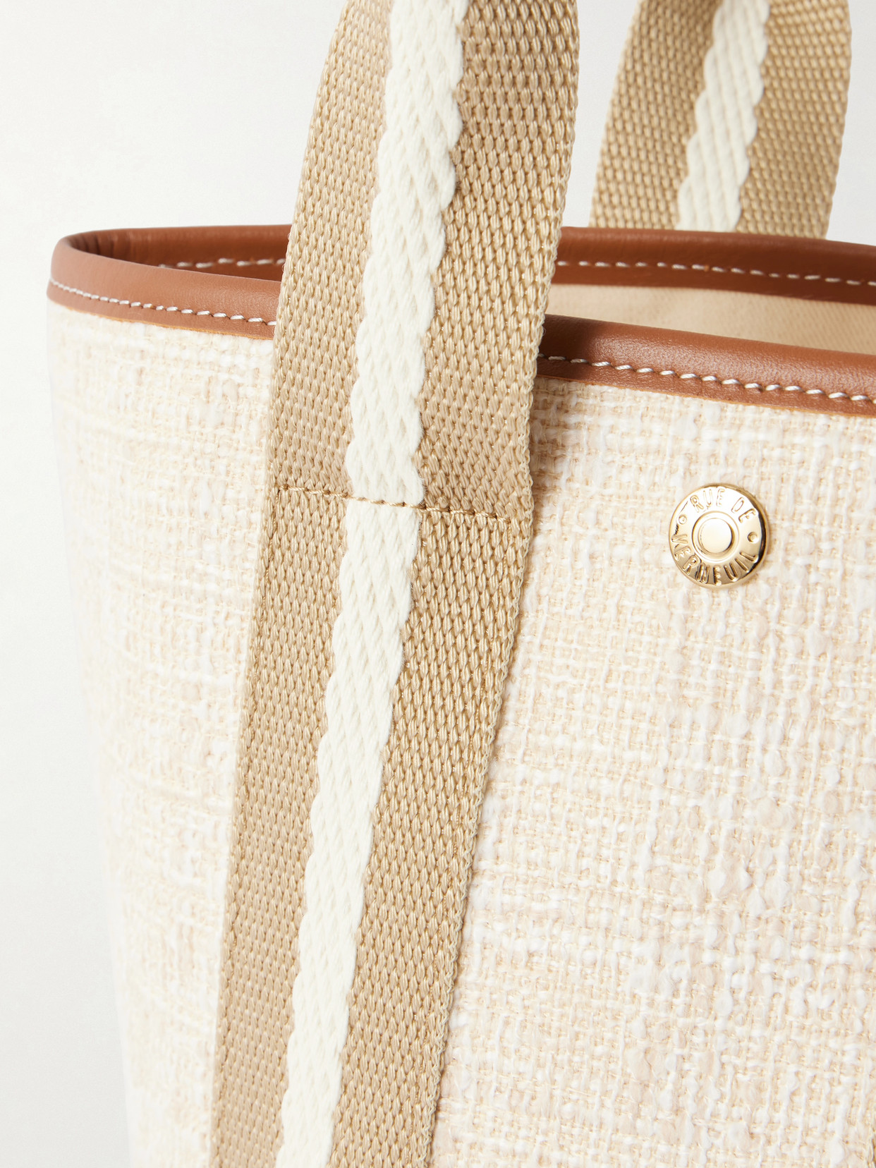 Cruise Small Leather-Trimmed Tweed Tote