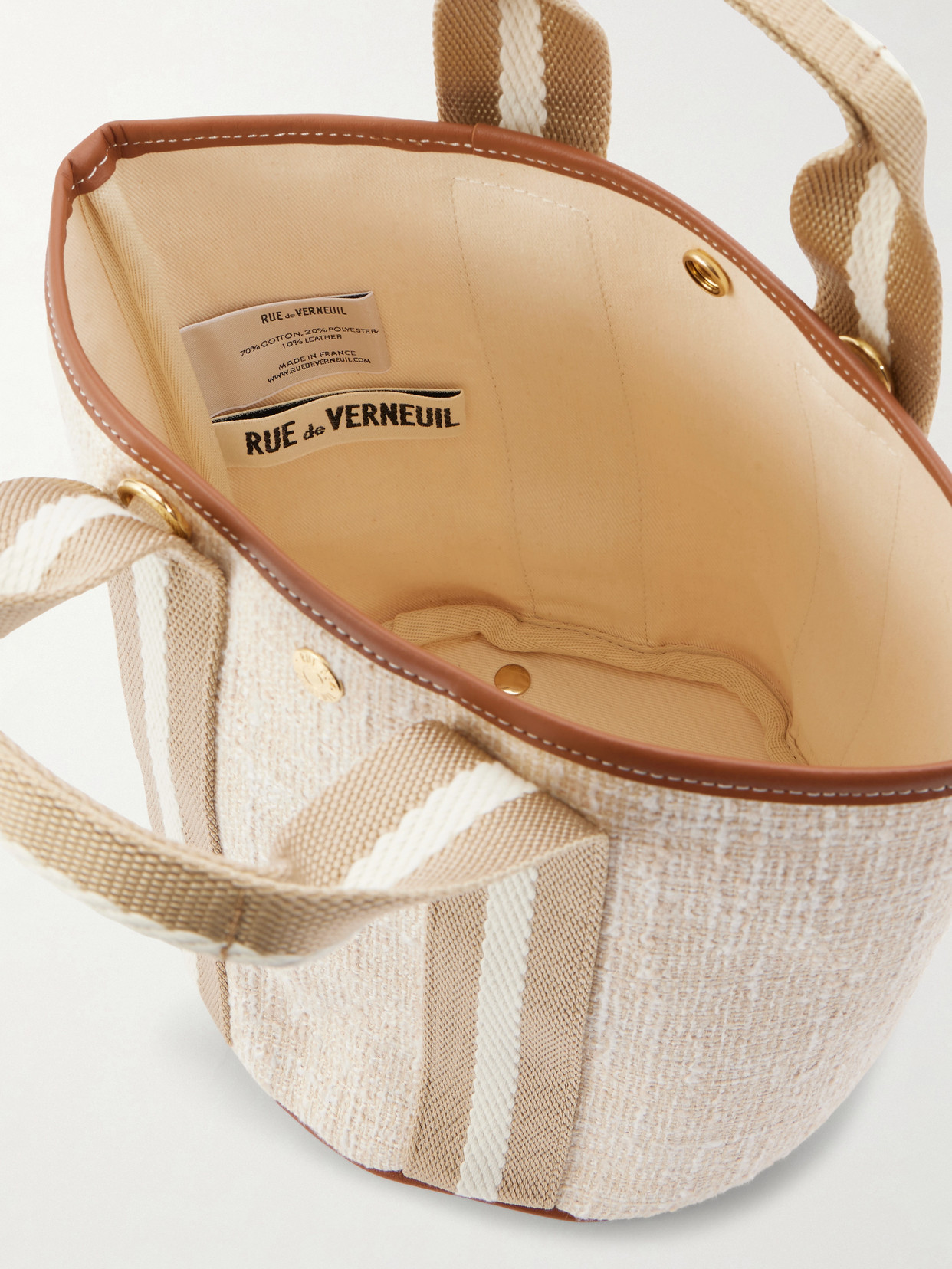 Cruise Small Leather-Trimmed Tweed Tote