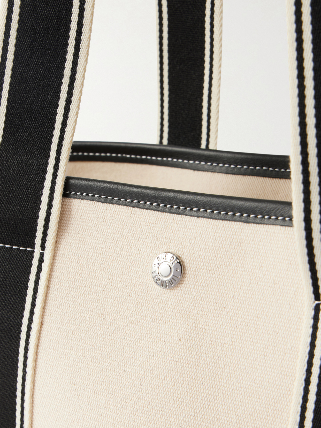 Traversée Large Leather-Trimmed Canvas Tote