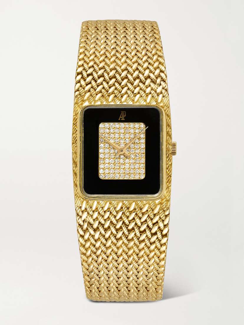 Stephanie Windsor Vintage 1988 Audemars Piguet Tank 18-karat Gold, Diamond And Onyx Watch