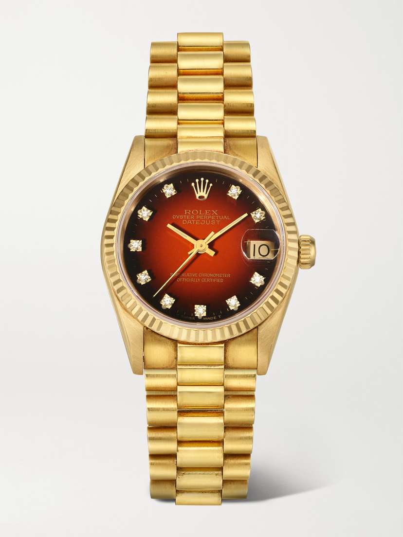 Stephanie Windsor Vintage 1985 Oyster Perpetual Datejust Automatic 31mm 18-karat Gold And Diamond Watch