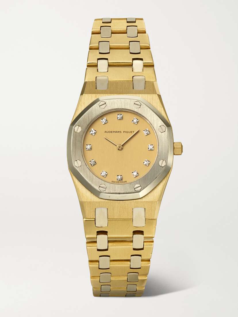 Stephanie Windsor Audemars Piguet Vintage 1980s Rare Royal Oak 26mm 18-karat Yellow And White Gold And Diamond Watch