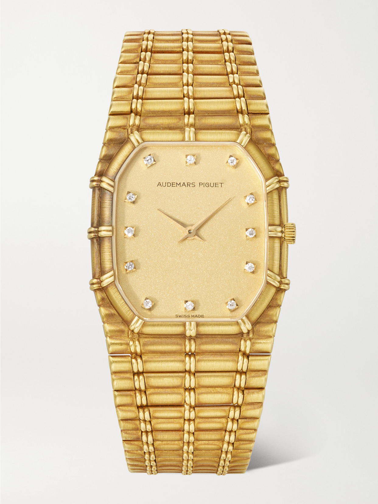 Stephanie Windsor Audemars Piguet Vintage 1982 Bamboo 18-karat Gold And Diamond Watch