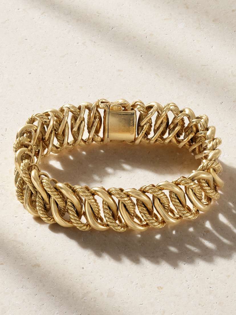 Stephanie Windsor Georges Lenfant For Oj Perrin Vintage Gold Bracelet
