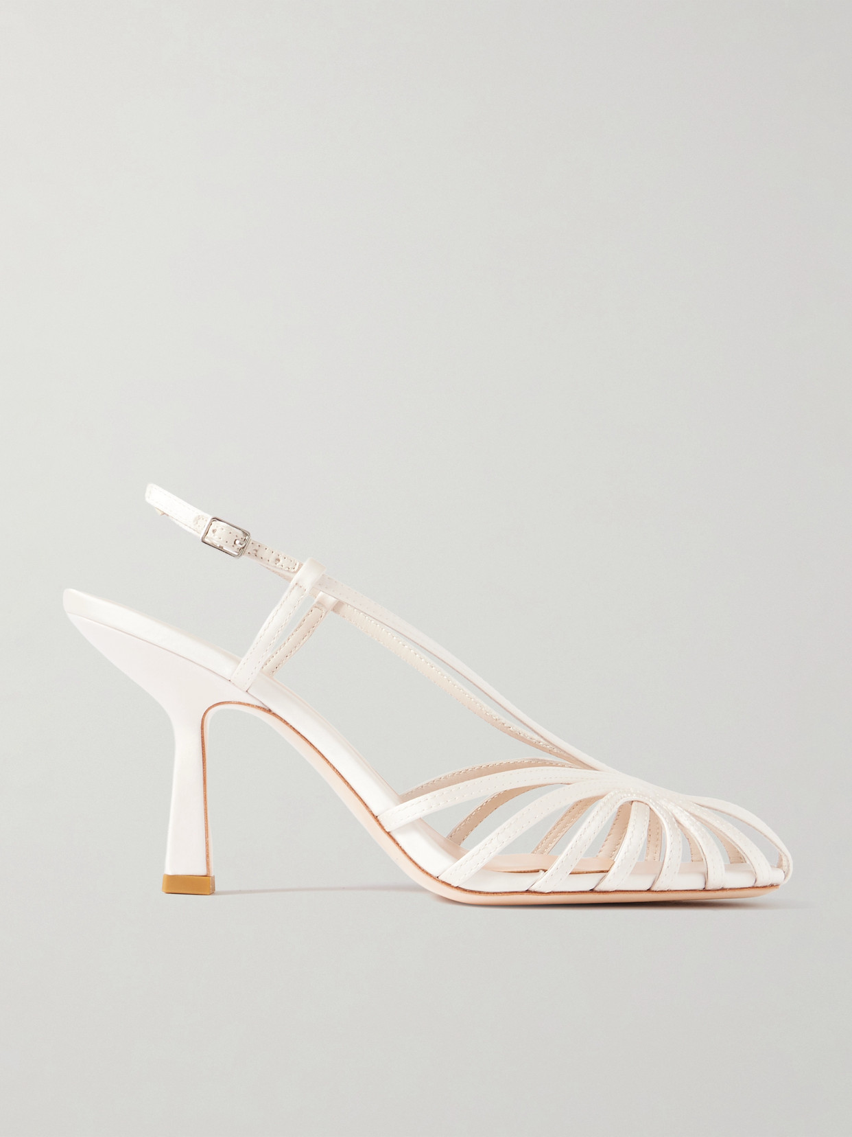 Loeffler Randall Alexandra Satin Sandals In White