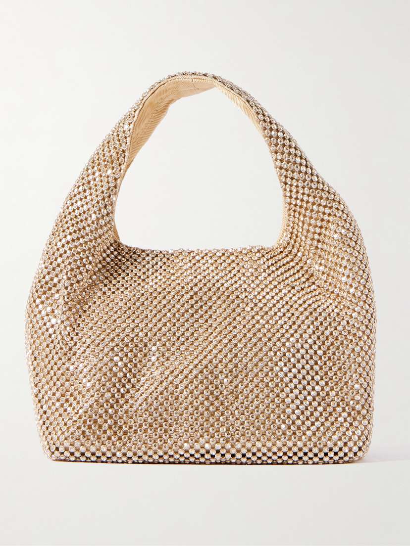 Loeffler Randall Kenzie Crystal-embellished Faille Clutch