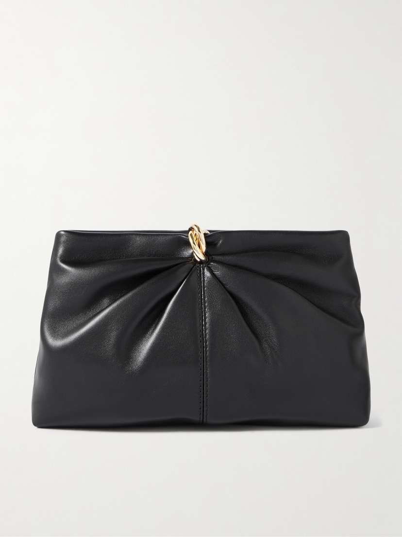 Loeffler Randall Corrine Gathered Leather Shoulder Bag