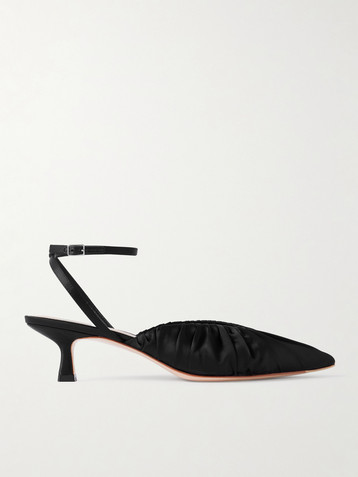 Loeffler Randall Rio ruched satin pumps