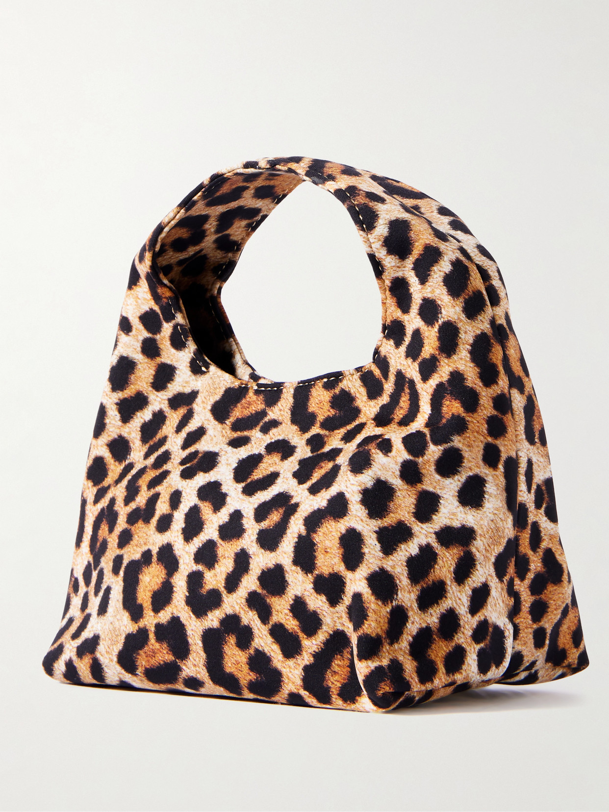 Loeffler Randall Kenzie Leopard-print Jersey Clutch In Animal Print