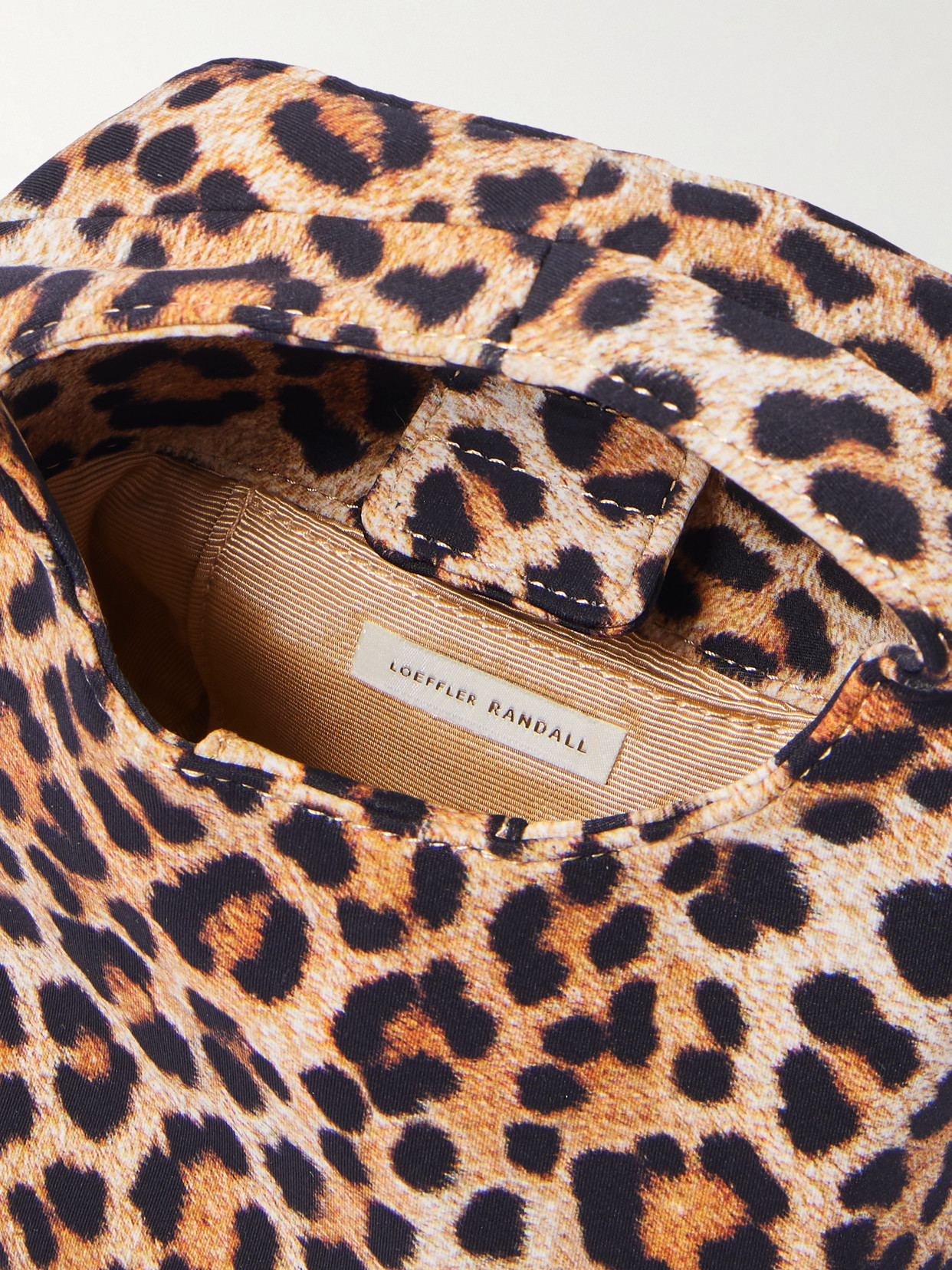 Loeffler Randall Kenzie Leopard-print Jersey Clutch In Animal Print