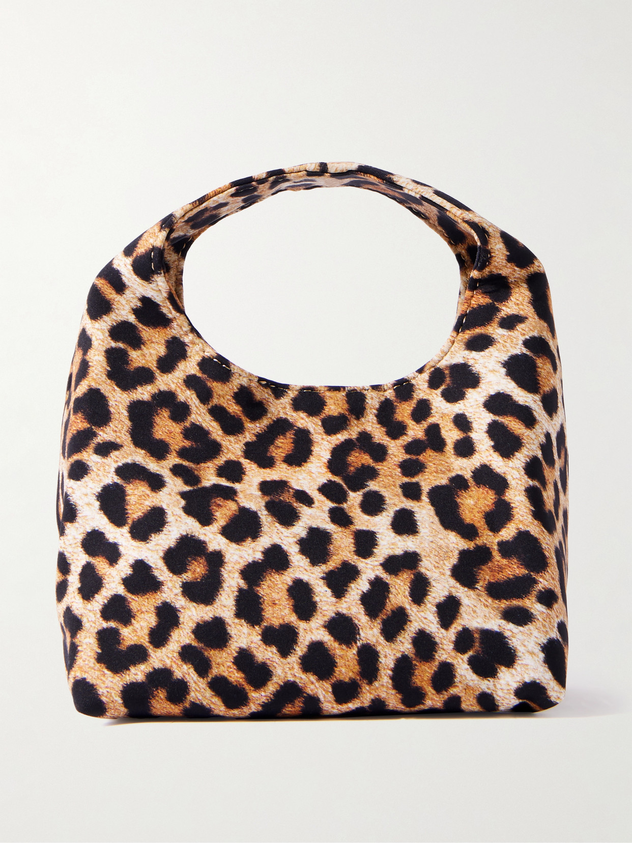 Loeffler Randall Kenzie Leopard-print Jersey Clutch In Animal Print
