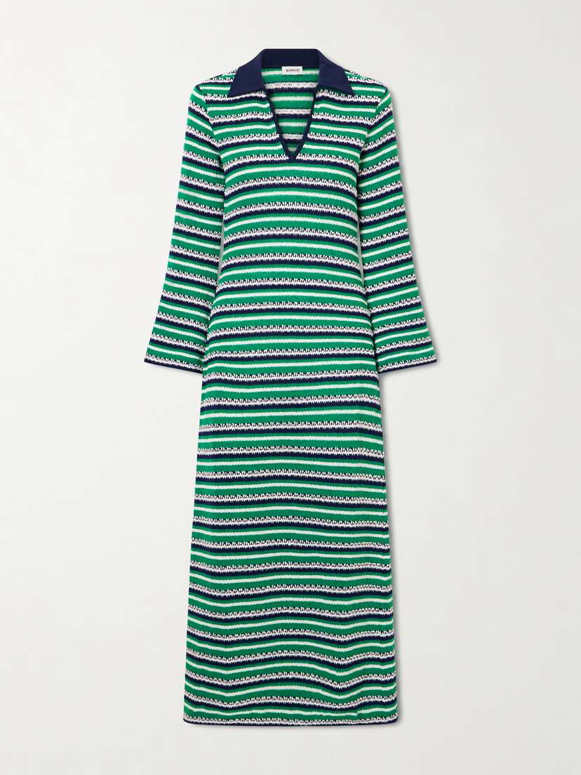 Simkhai Tegan Striped Stretch-cotton Cover-up