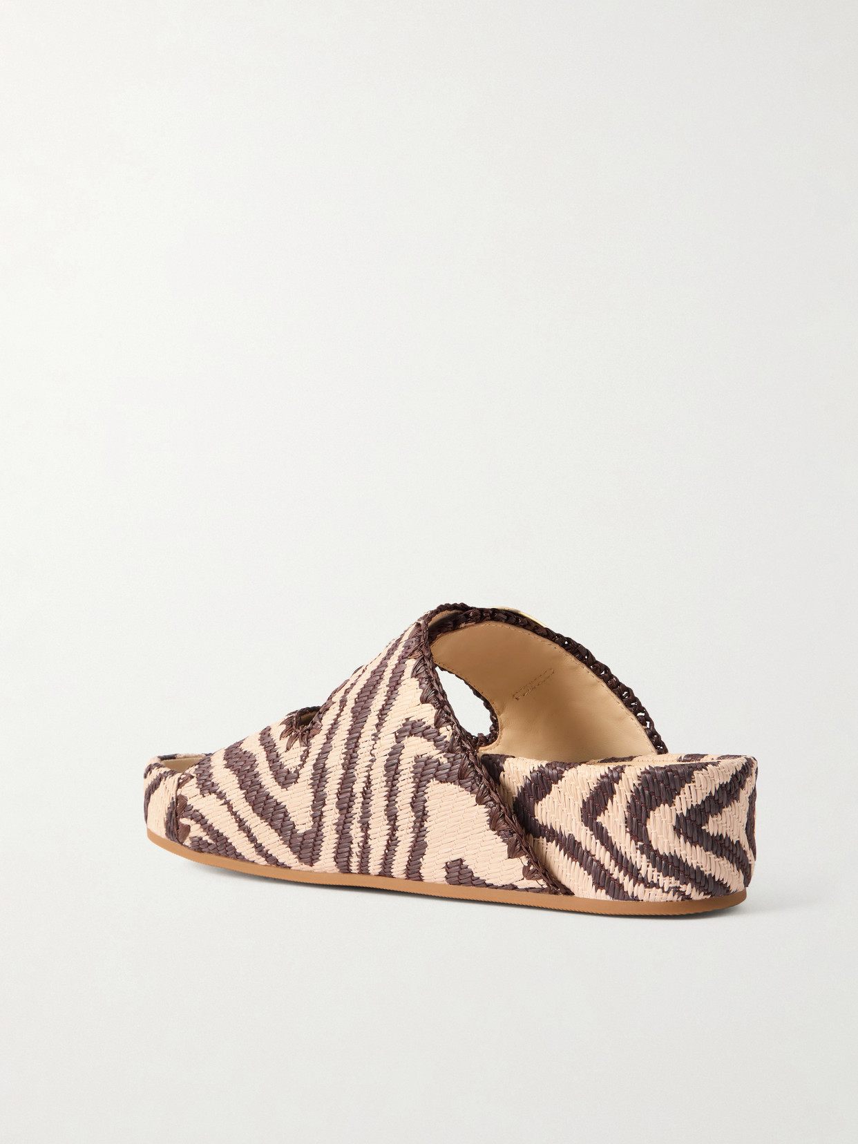 Nico Striped Raffia Sandals