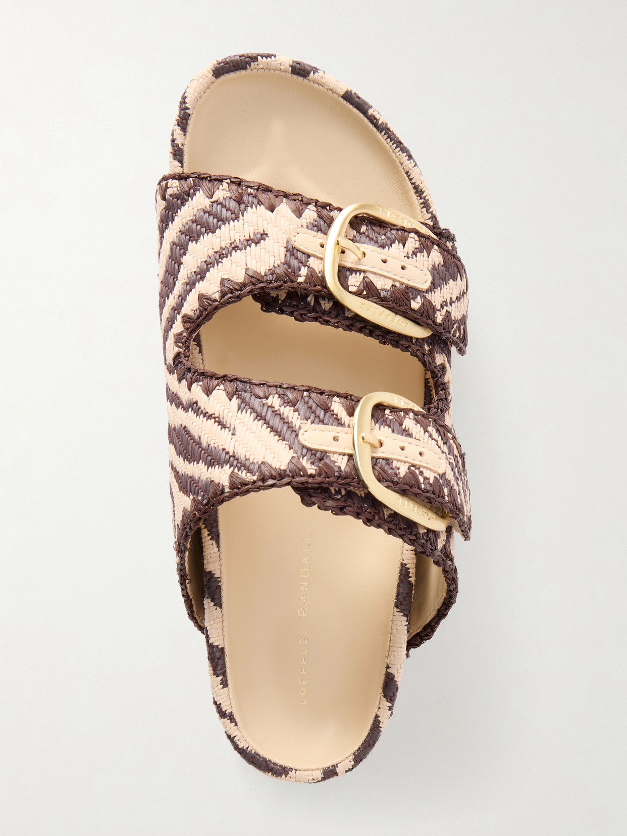 Nico Striped Raffia Sandals