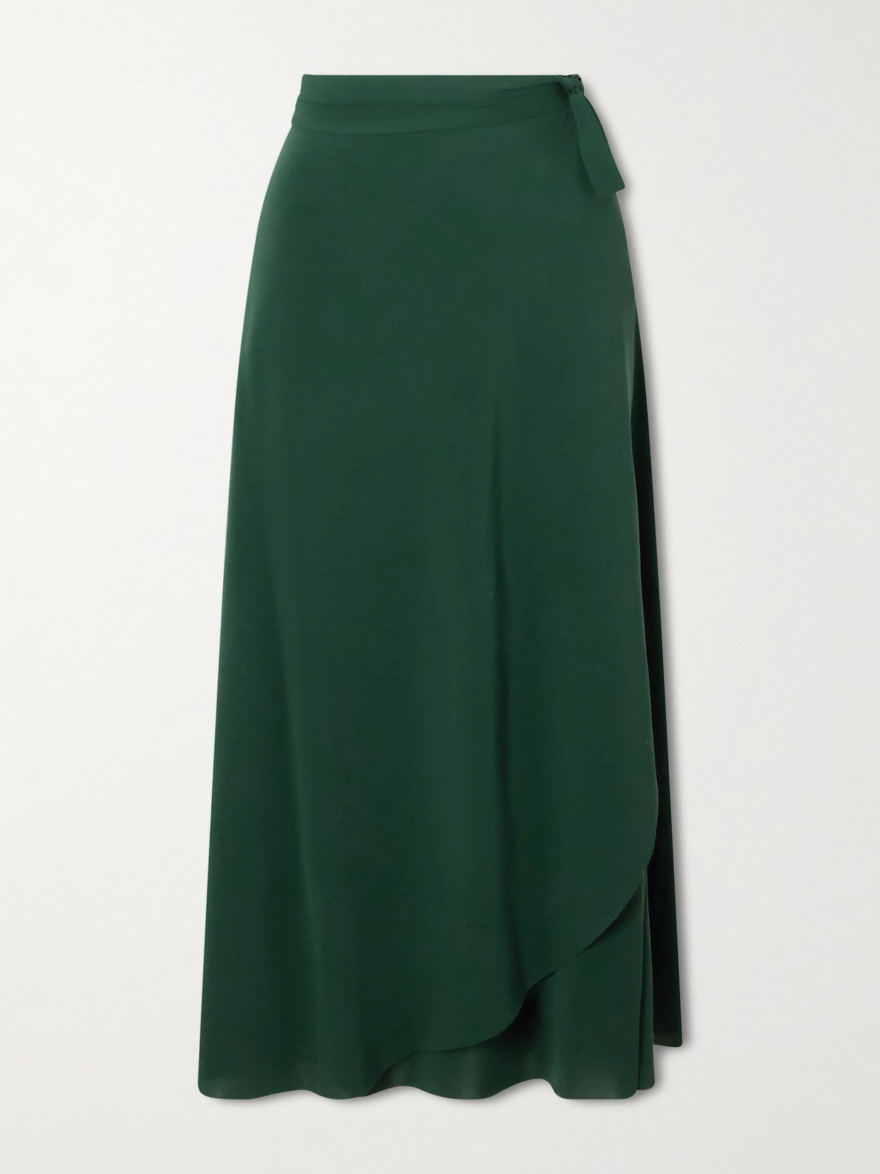 Eres Julieta Stretch-jersey Wrap Midi Skirt In Green