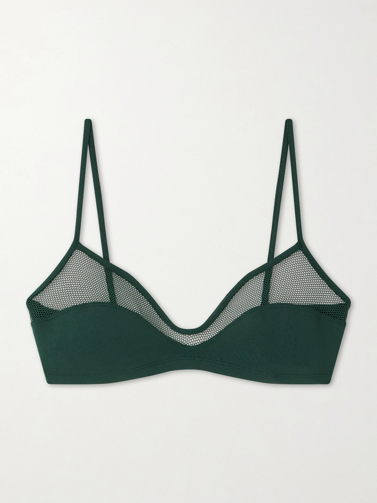 Eres Complice Triangle Bikini Top In Green