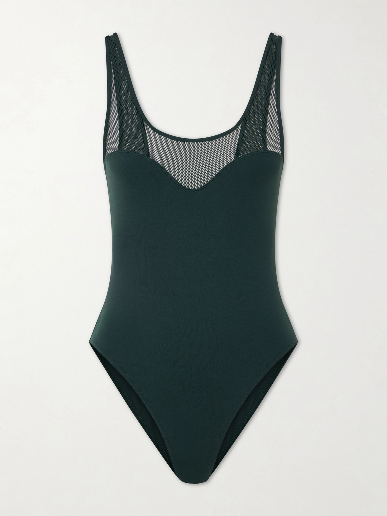 Eres Charisme Mesh Panel Swimsuit In Green