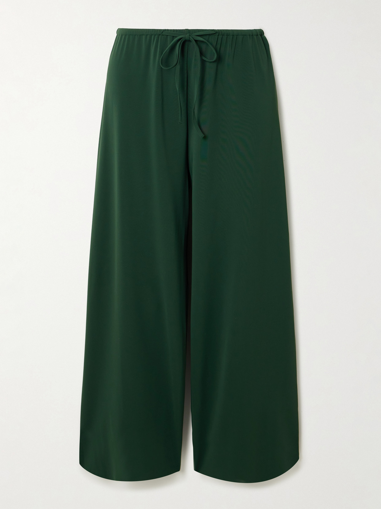 Eres Zelie Stretch-jersey Straight-leg Pants In Green