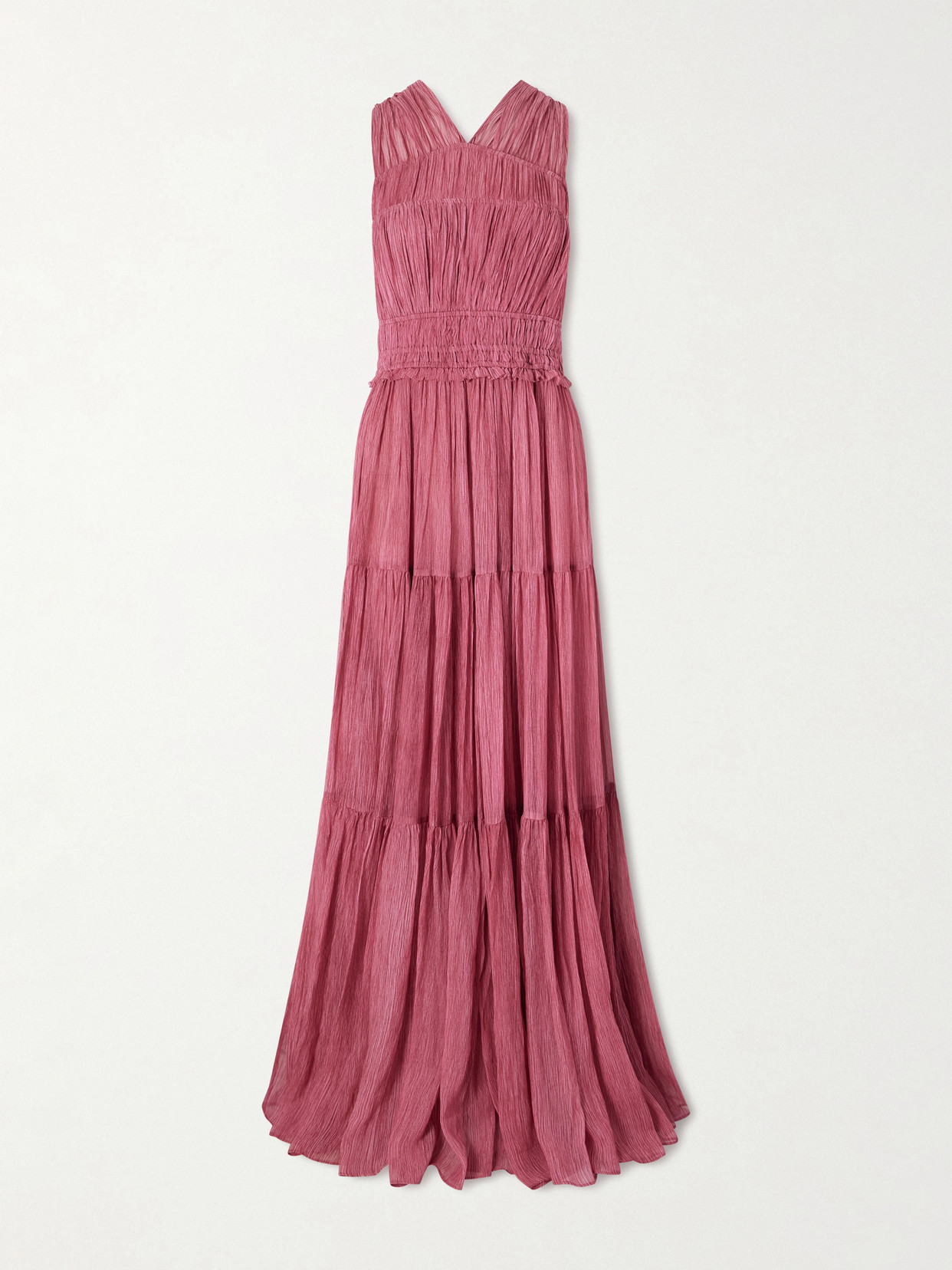 Ulla Johnson Freesia Sleeveless Silk Chiffon Gown In Pink