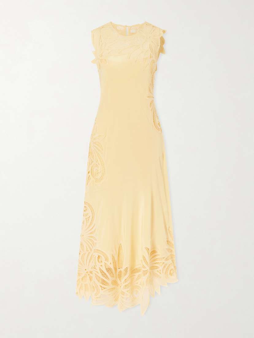 Ulla Johnson Idra Embroidered Silk Midi Dress