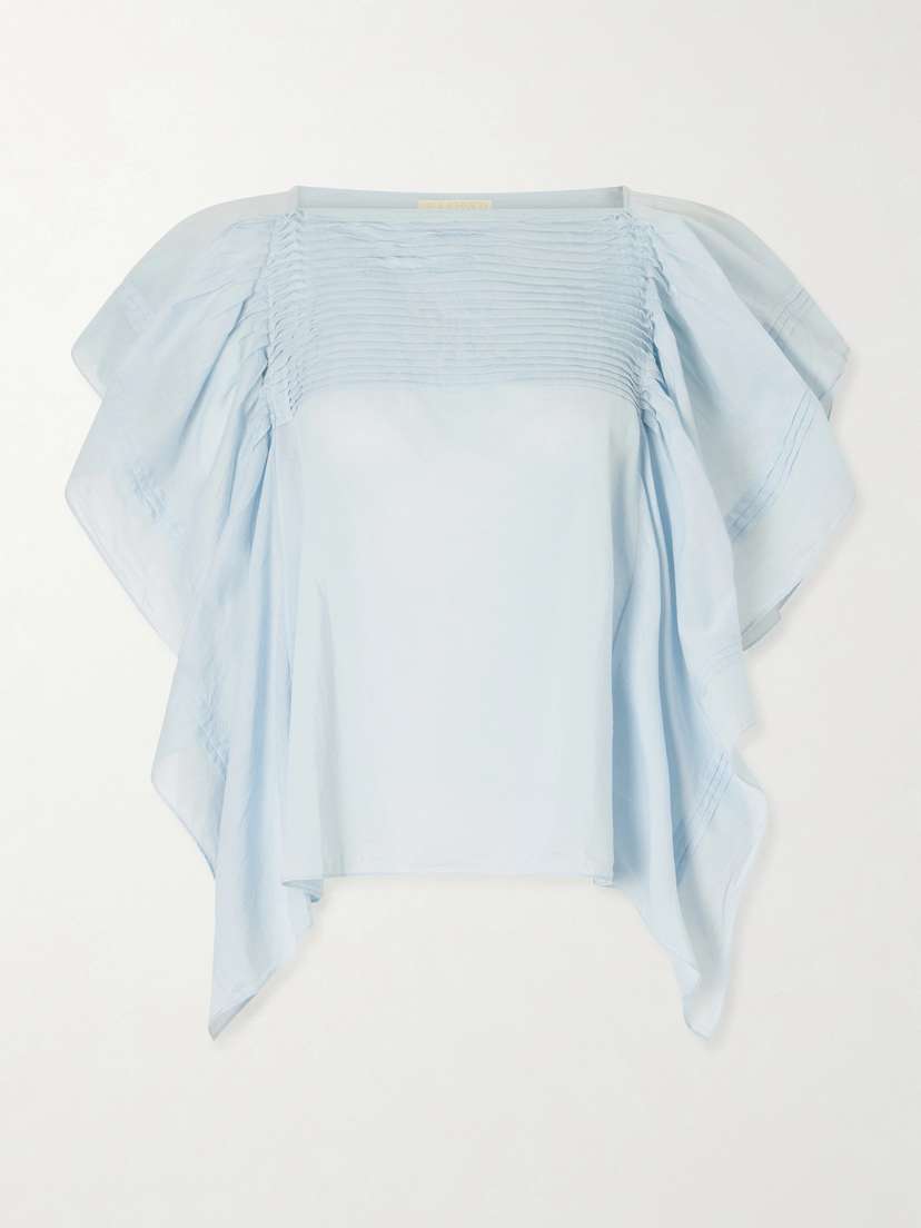 Ulla Johnson Lu Ruffled Cotton-voile Top