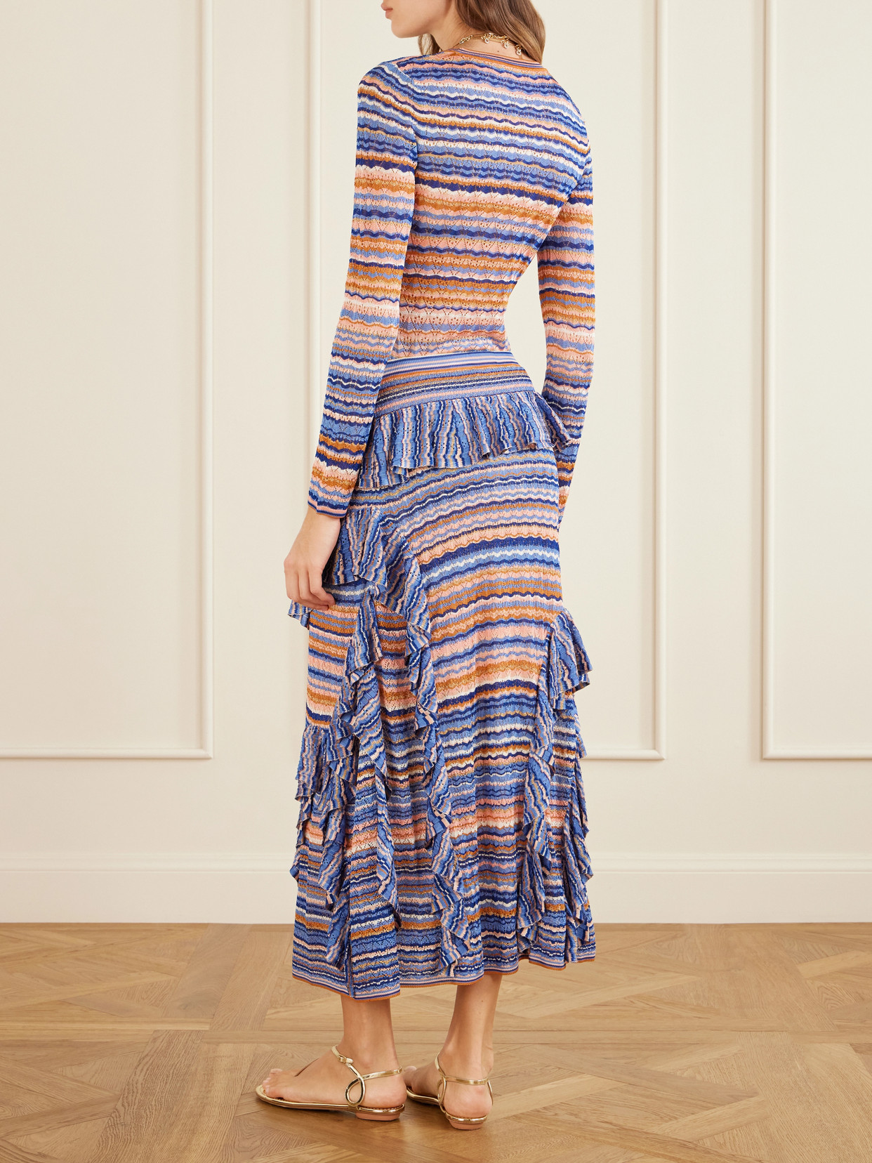 Ulla Johnson Delila Ruffle Knit Skirt In Multi