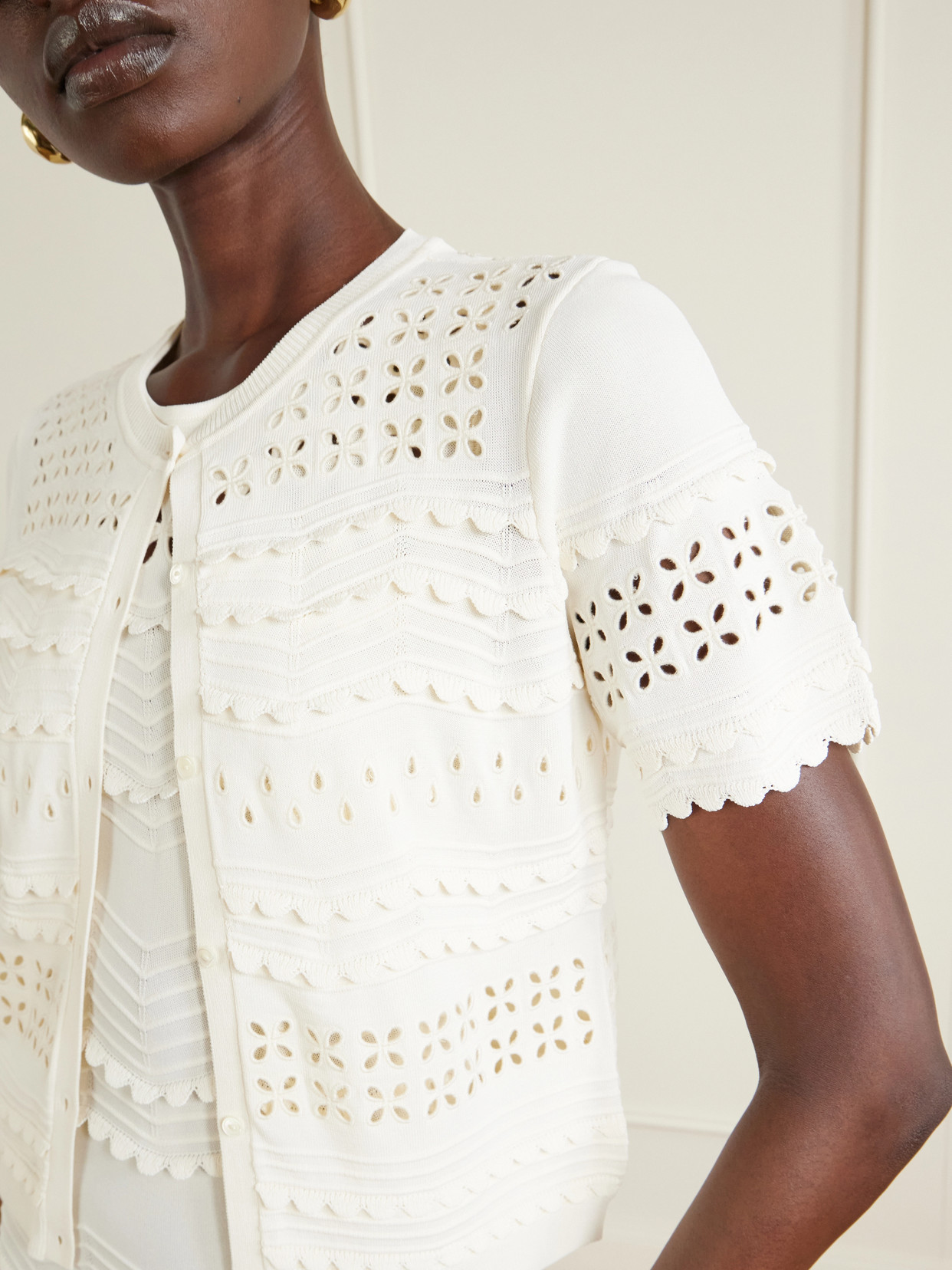 Abriana Eyelet-Embellished Shirt